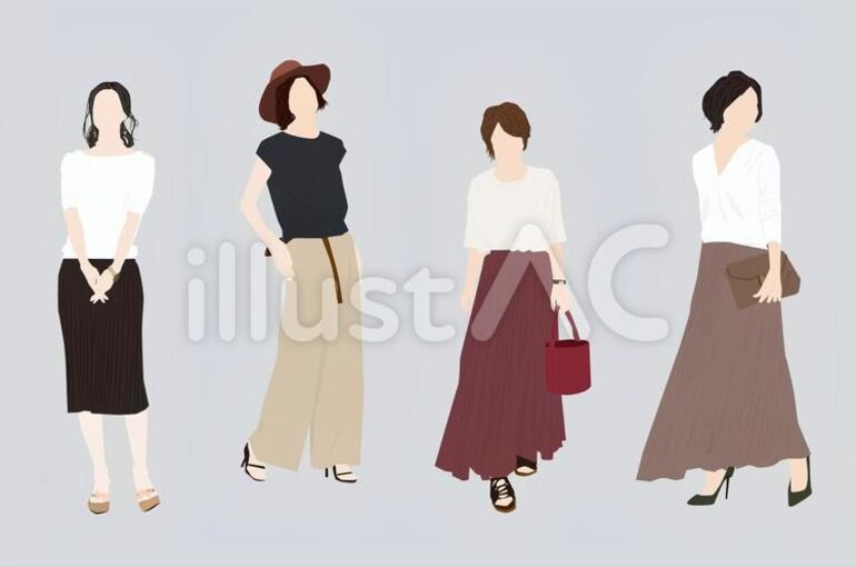 イラスト　女子の集まり